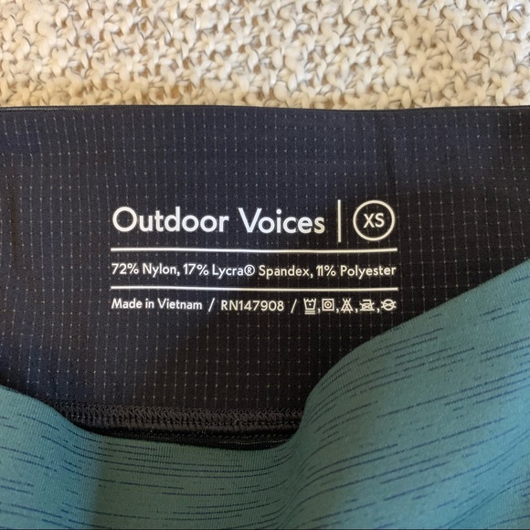 Outdoor Voices Ankle Leggings Emerald Green, White, Black - Picture 4 of 10